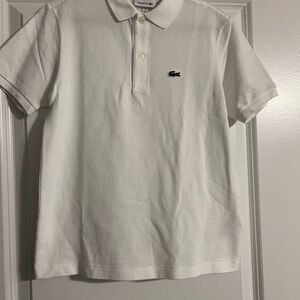 Lacoste Ivory Polo with Logo